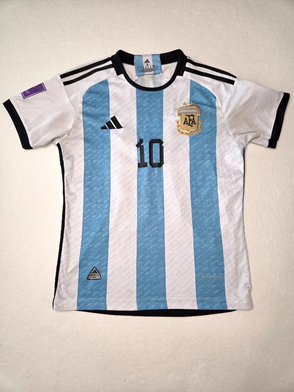 Adidas World Cup QATAR 2022 Mens Argentina Messi 10 Soccer Jersey Blue White S